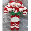 Candy Cane Ornament with 4